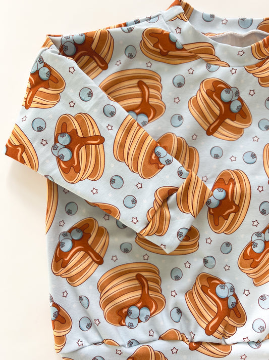 Shirt for Toddlers and Infants with Pancakes all over it