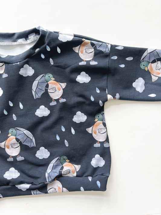 Toddler and Infant Shirt with Rainy Day Ducks